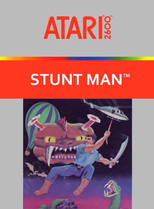 Stuntman box art for Atari 2600